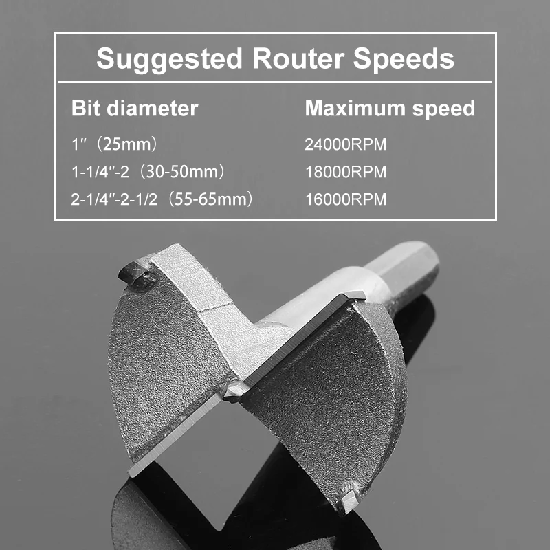 HOEN 1pc 50mm Forstner Wood Drill Bit Centering Hole Saw Wood Cutter Woodworking Tools HSS Carbide Rotary Hand Tools