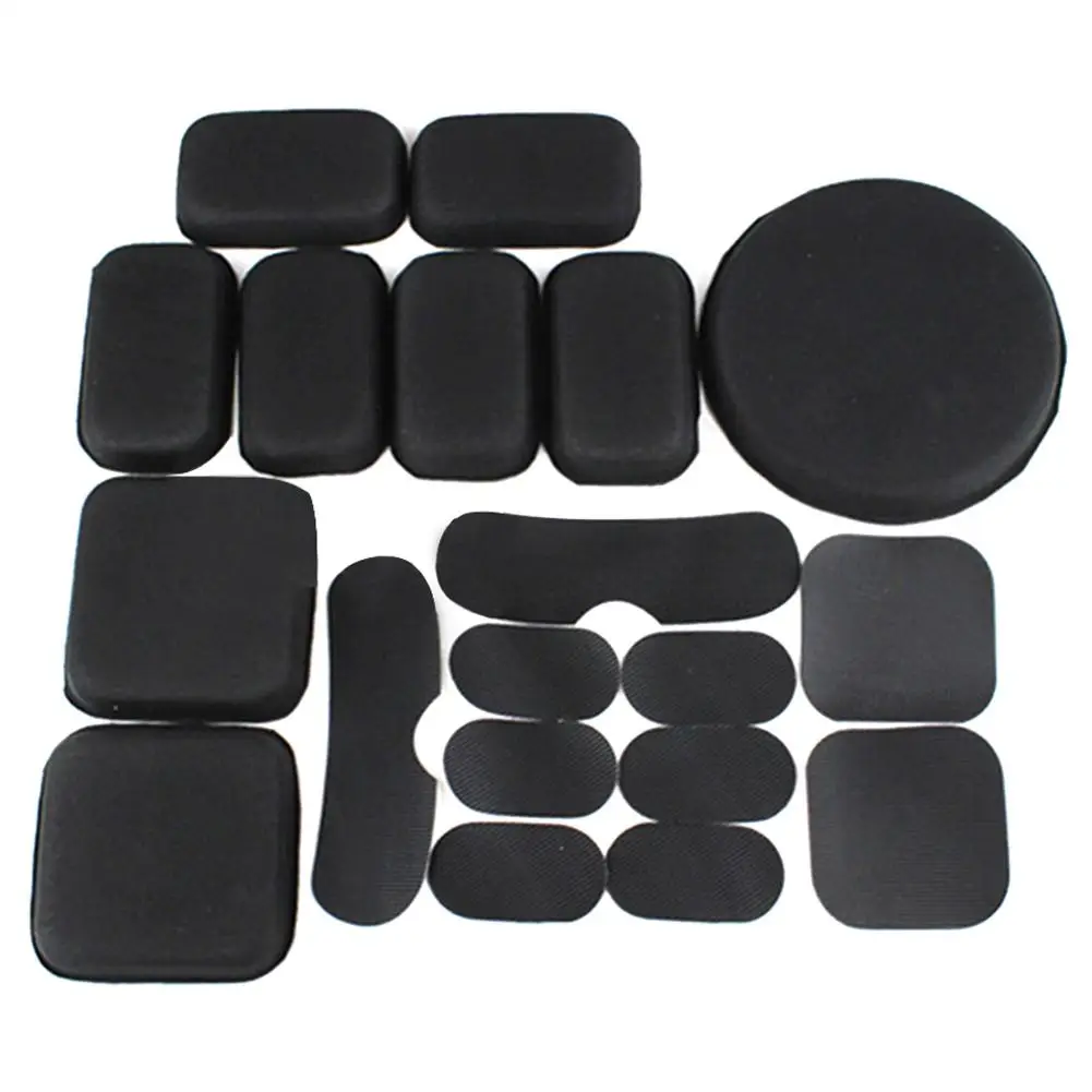 19Pcs/set Combat Paintball Airsoft Tactical Military Helmet Pads Hunting Helmet Bicycle Helmet Safety Protection Pad EVA