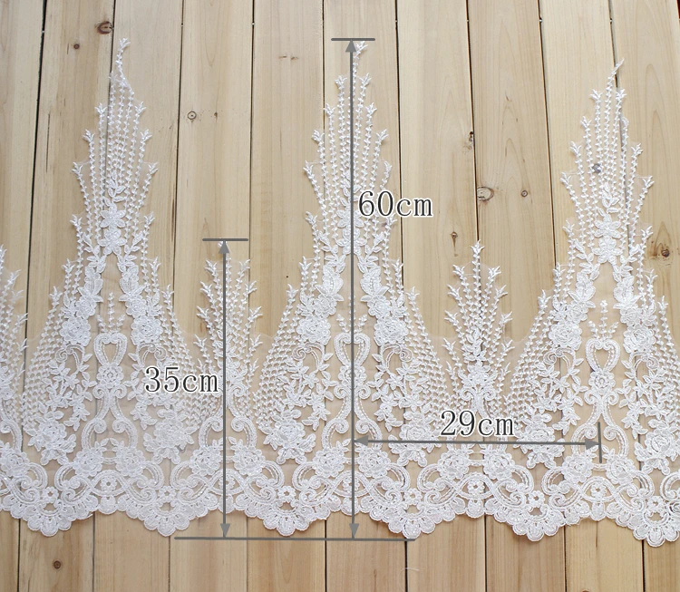 Mehrfarbig, ultrabreit, 60 cm, Pailletten, Stickerei, Spitzenbesatz, Brautschleier, Hochzeitskleid, Kleidung, Stoff, DIY-Bastelzubehör – Detail 17