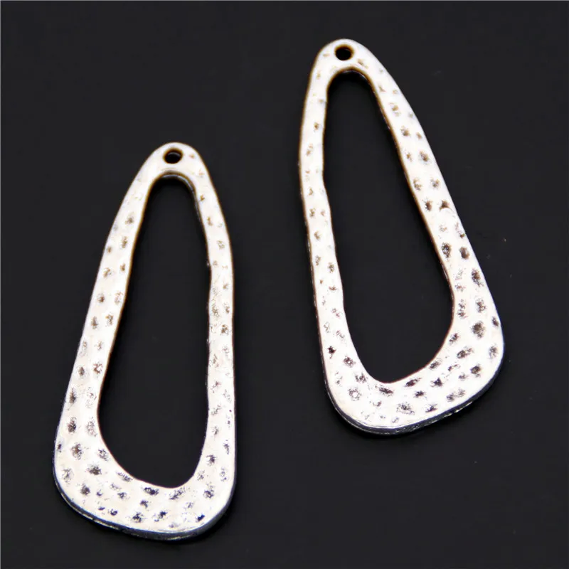 15pcs Retro Silver Color Charms Diy Metal Irregular Engraved Pendant For Necklace&Earrings Jewelry Making A779