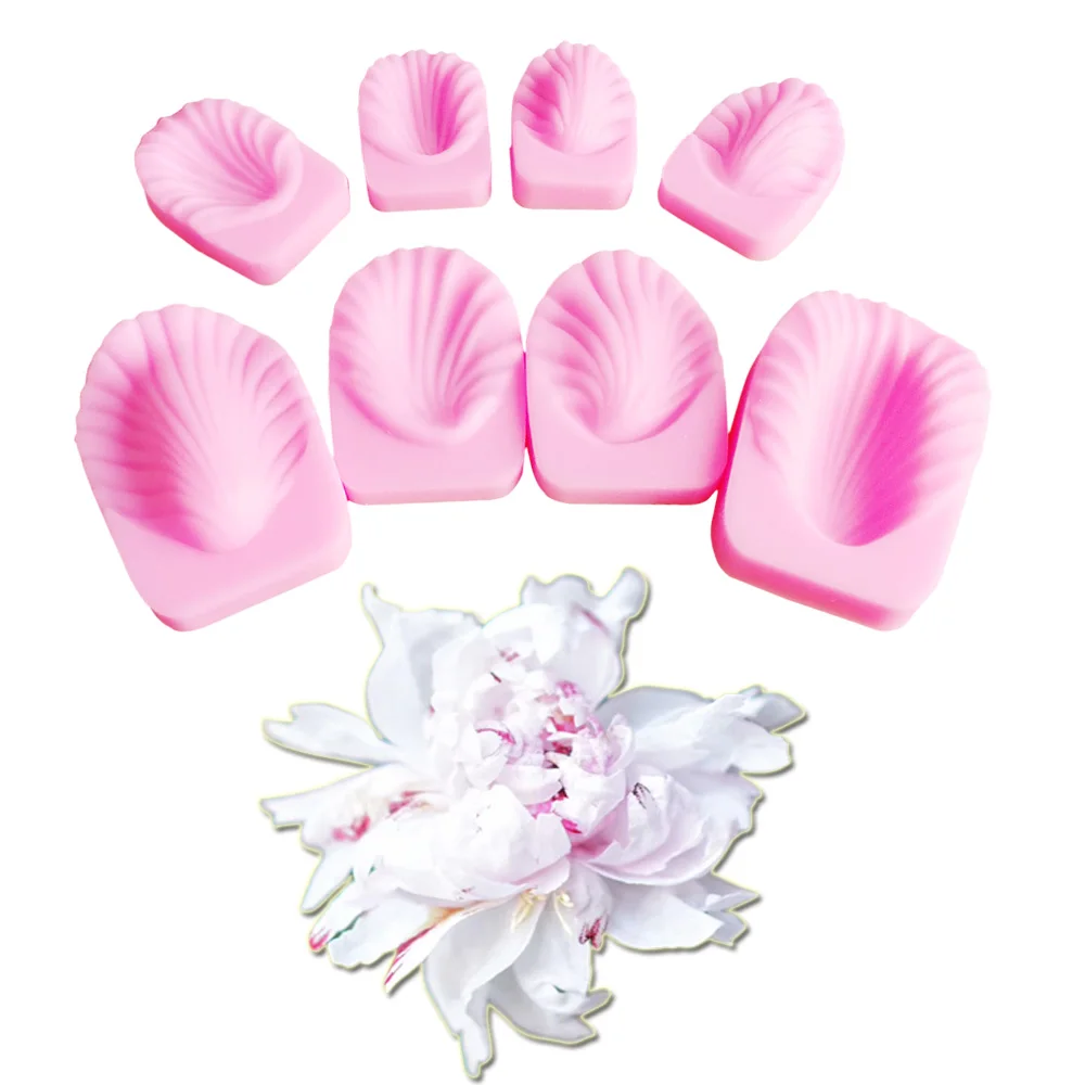 NEW 2pcs/set Large &Small Peony Petal Flower Veiner Sugar Tool Meridians Clay Flower Water Paper Simulation GumPaste C385