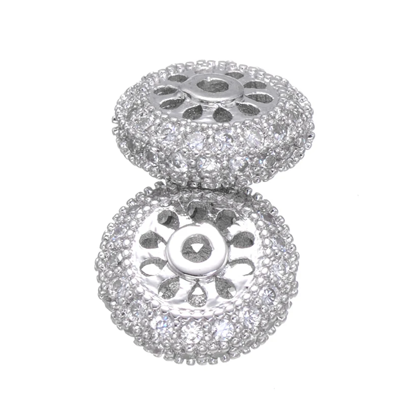 1 pcs  Charm Zircon Tyre Beads For  Making Wholesale Copper Micro Pave Czech Beads Beading Vintage Accessories