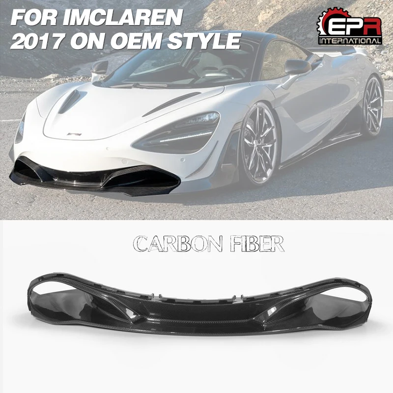 Car-styling For Mclaren 2017 On Dry Carbon Fiber OEM Front Lip Glossy Finish Bumper Splitter Fibre Under Front Cover Tuning Kit