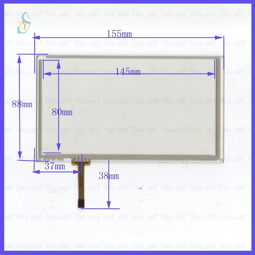 

ZhiYuSun 155mm*88mm HLD-TP-1915 6.2inch Touch Screen glass resistive USB touch panel overlay kit 155*88 TOUCH SCREEN