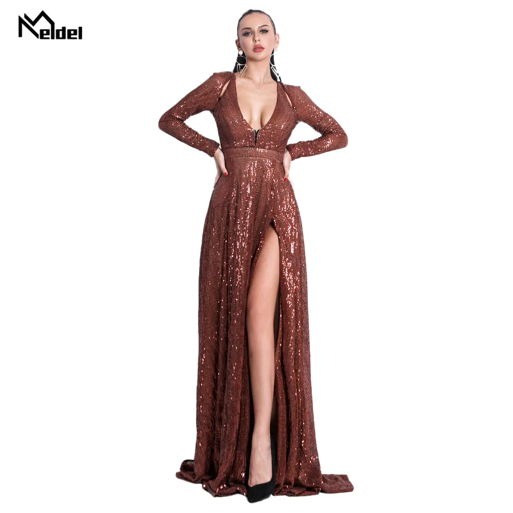 Robe De soirée à la mode, manches longues, robes De bal pour femmes, robes d'occasion, 2019