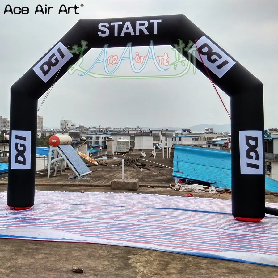 6mWx3.3mH Of Custom Opblaasbare Vierkante Boog Toren Start Finish Archway Met Blower Voor Sport En Atletische Evenementen