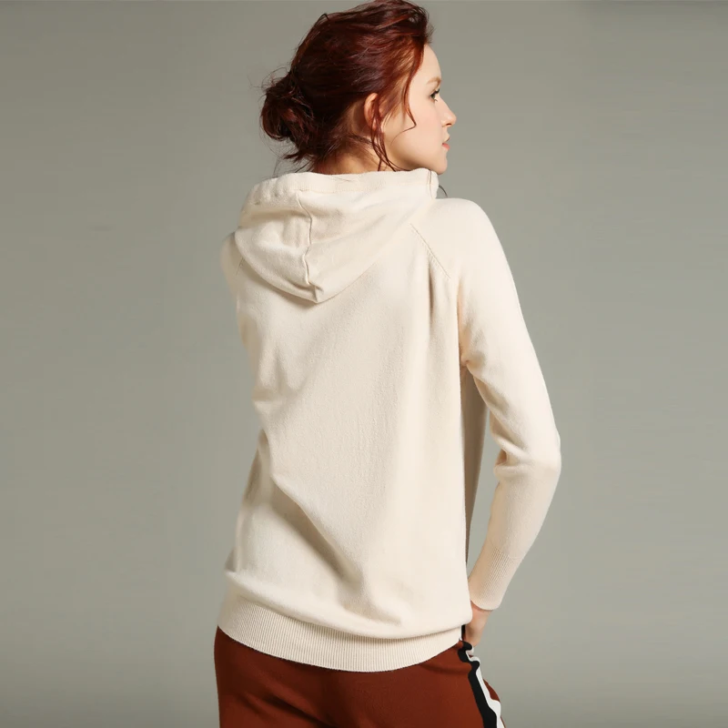 Autumn Winter New Cashmere Sweater Women Hooded Collar Knitted Pullover women sweater fashion sweaters women tops