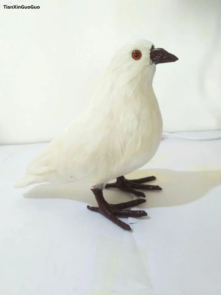 simulation dove plastic&furs white peace bird about 21x19cm hard model toy,prop,home furnishing decoration gift w2908