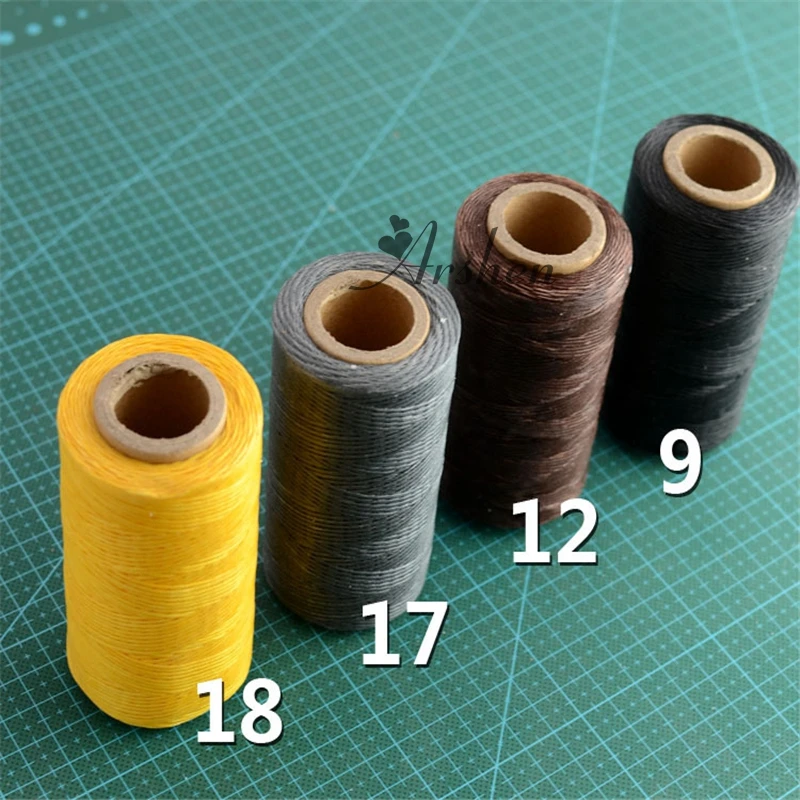 Multicolor Durable 240 Meters 1mm 150D Flat Leather Waxed Thread Cord for DIY Handicraft Tool Hand Stitching Thread High Quality