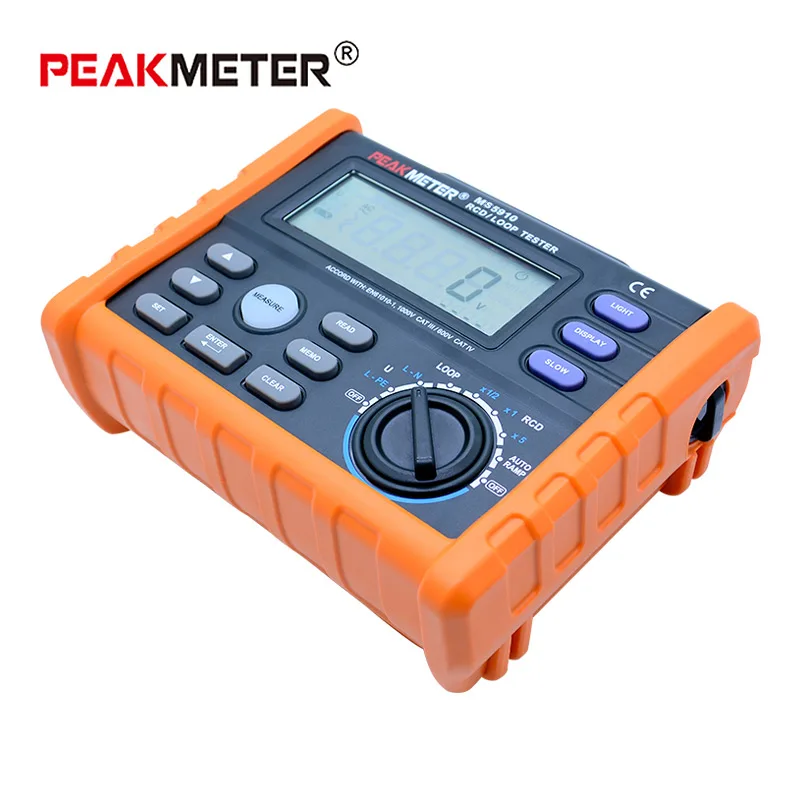 PEAKMETER MS5910 cyfrowy miernik rezystancji RCD tester rezystancji pętli multimetr do testowania rezystancji pętli GFCI