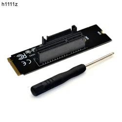 Tarjeta elevadora NGFF M.2 a PCI-E 4X, adaptador M2 M Key a PCIe X4 con indicador LED, elevador de potencia SATA para minería de Bitcoin, el más nuevo