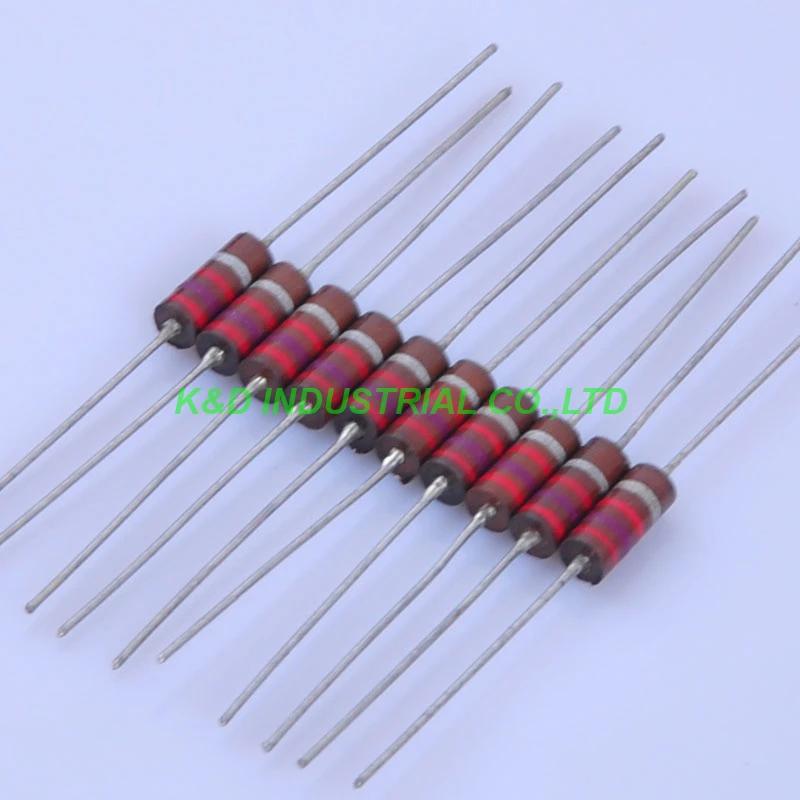 10pcs Carbon Composition vintage Resistor 0.5W 2.7K ohm 5 %