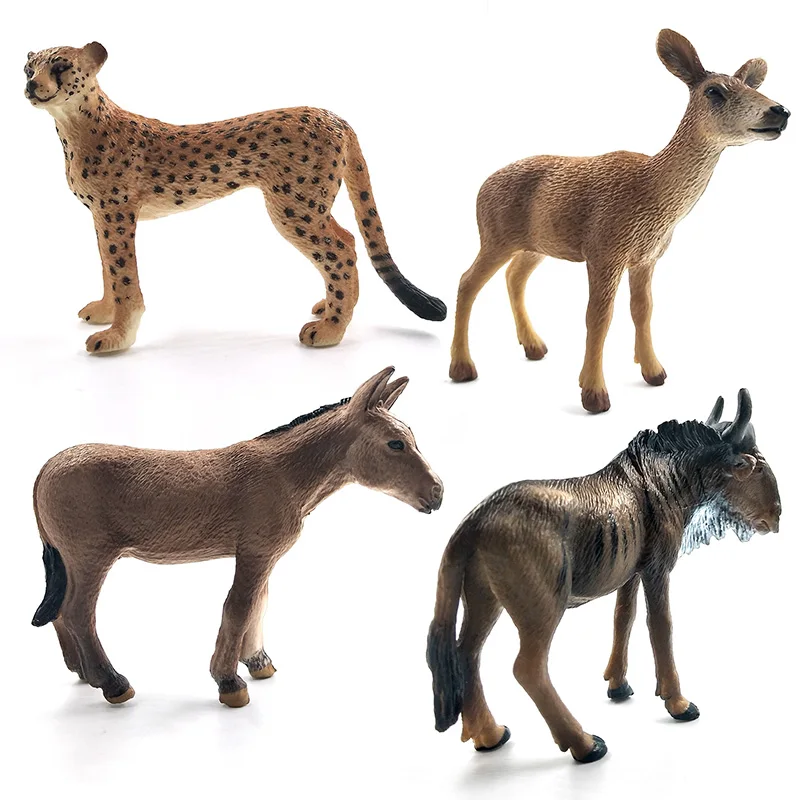 White Crocodile Panda Chimpanzee wildebeest Koala Deer Swan animal model figurine home decor fairy garden decoration accessories