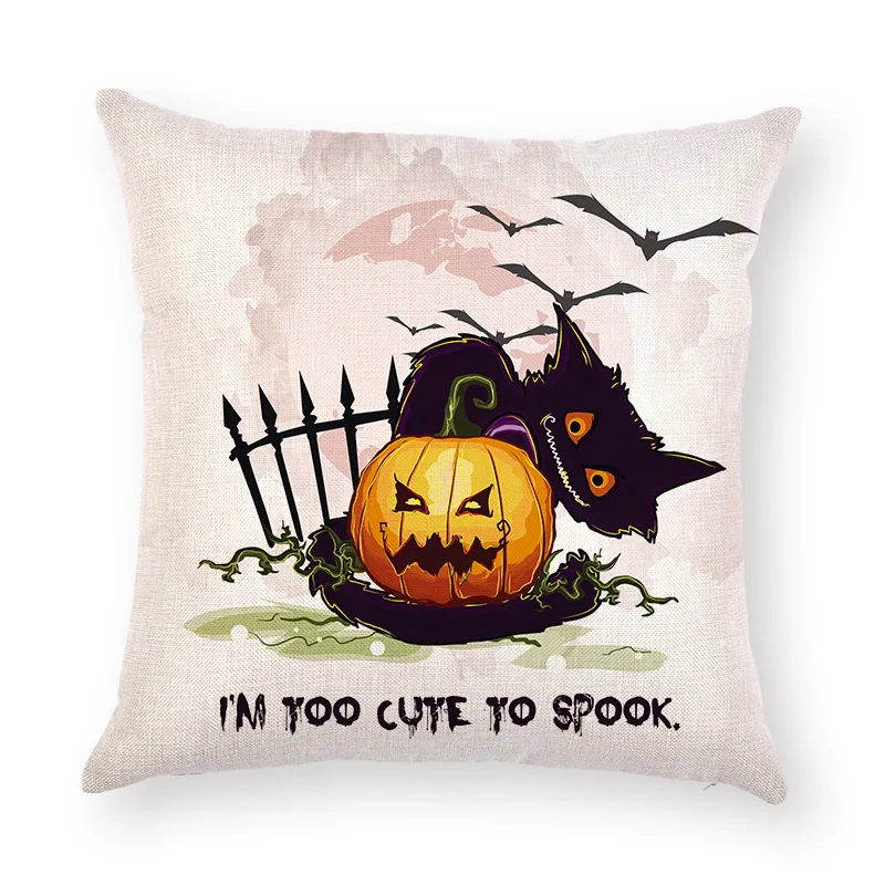 pillow covers for sofa Halloween creative home Sofa Car Pillow Cover Print pumpkin pillowCase Home Decor pillow case PP51