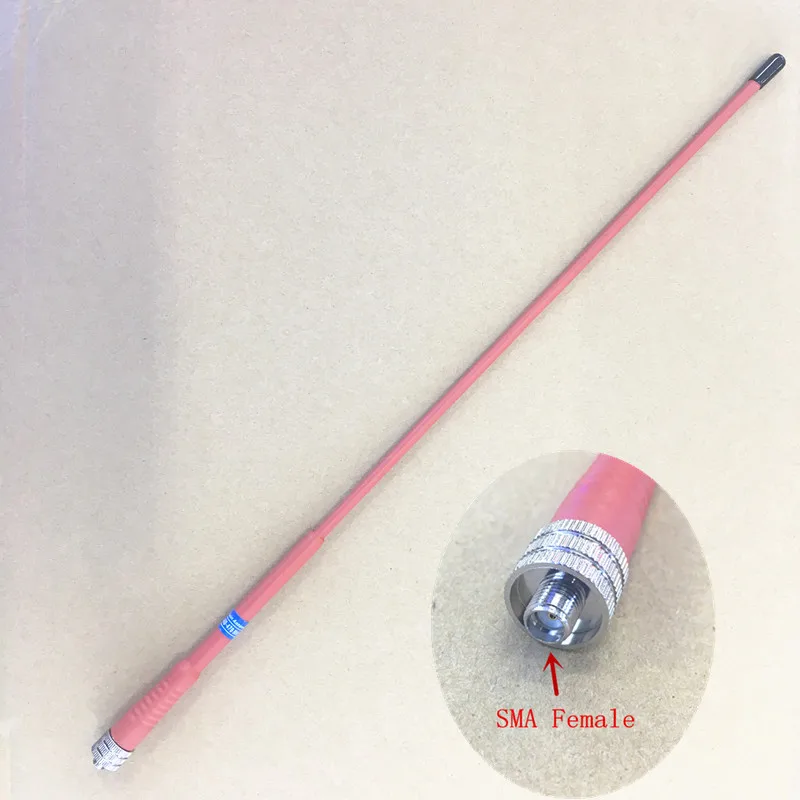 Red Long Whip Flexible UHF 400-470mhz Sma Female High Gain antenna for Kenwood Baofeng Wouxun TYT Puxing TDX etc walkie talkie