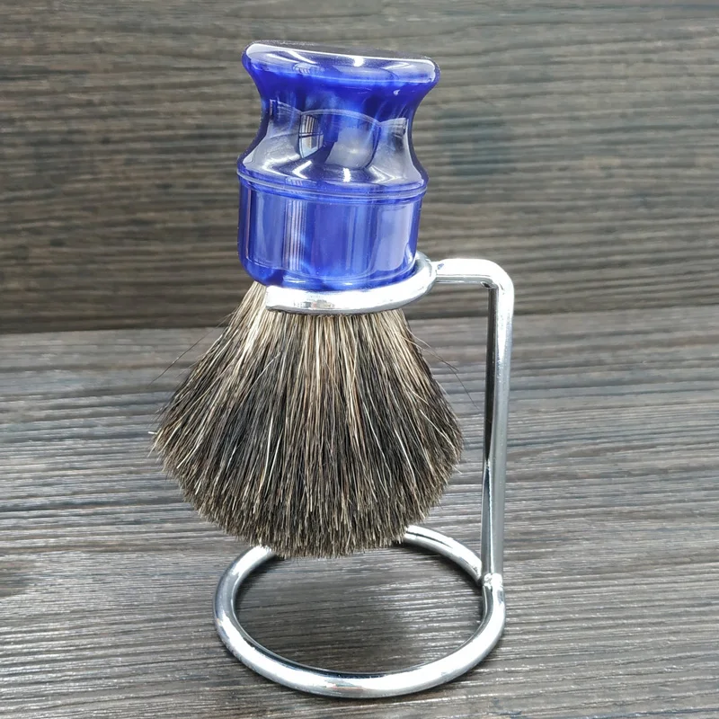 Dscosmetic 26mm Ocean Blue black badger hair knots shaving brush ocean blue handle