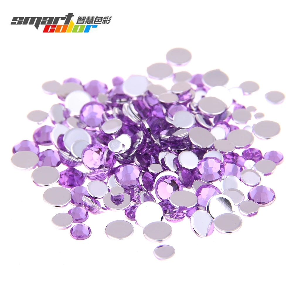 

Smart Color Light Purple Color Acrylic Rhinestones Shoes Sparkling Nail Art Decorations Clothing Decorations Small Pack