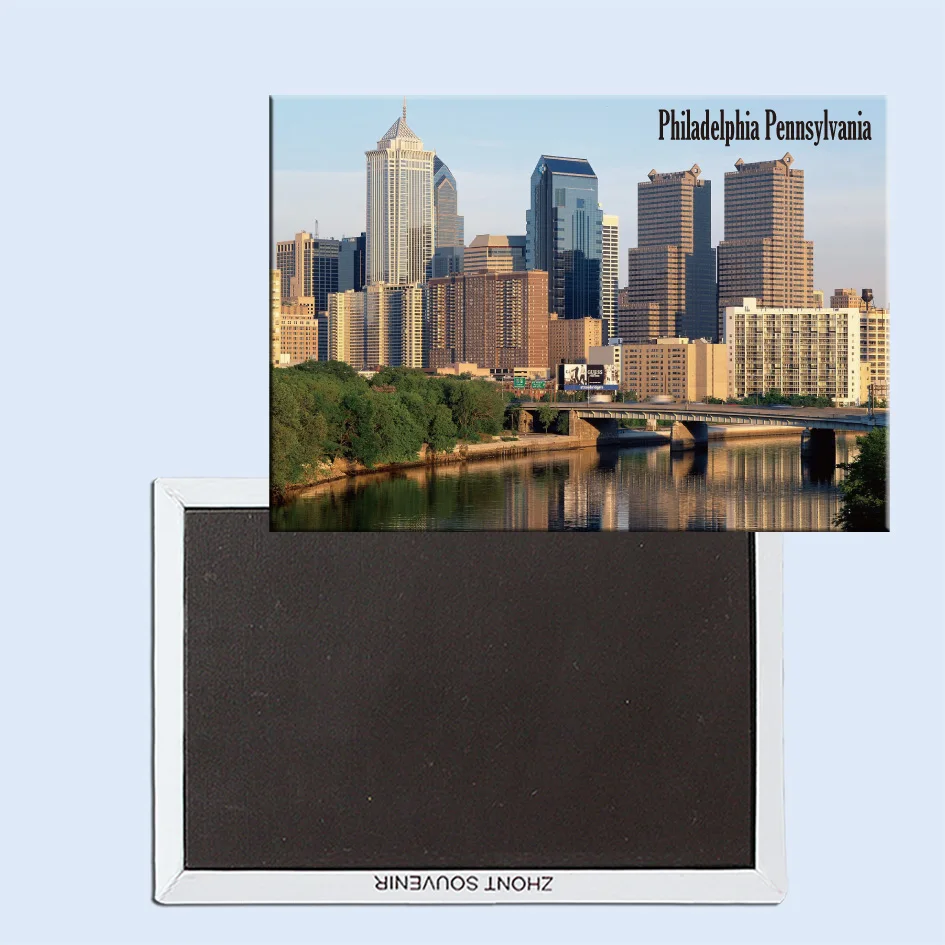 Travel Refrigerator Magnets 78*54mm,Schuylkill River, Philadelphia, Pennsylvania Travel Rigid Fridge Magnets 24936