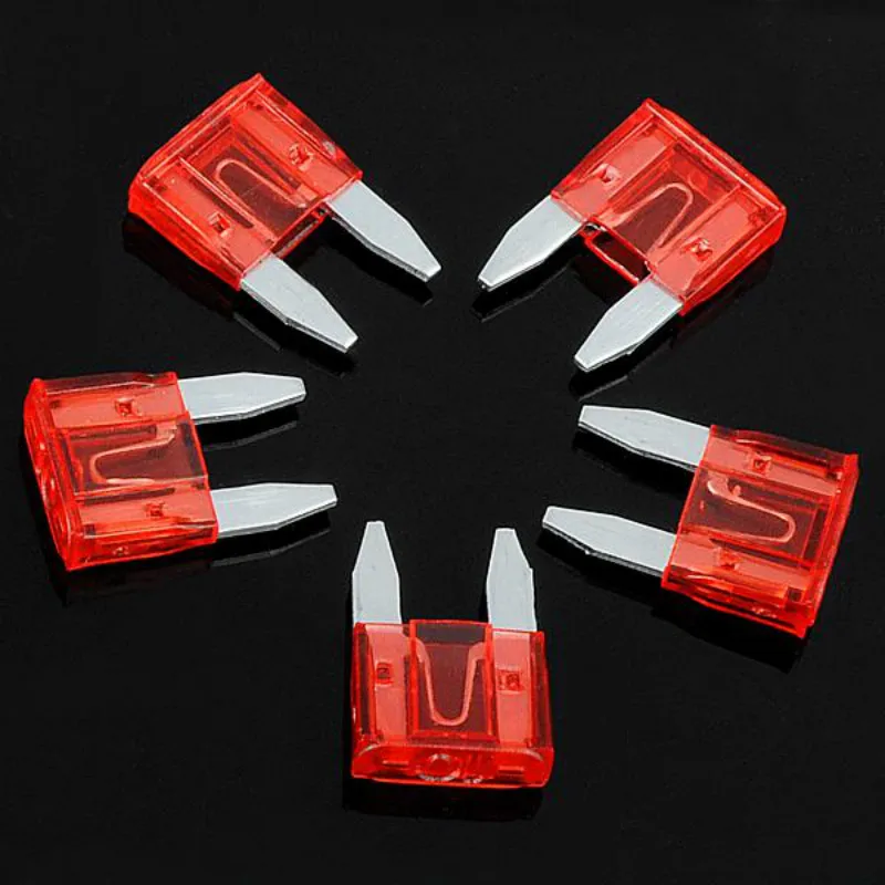 10Pcs/lot 10A 10 Amp ATM Mini Blade Fuse Auto Car Motorcycle Trucks Bus Boat Blade Fuses Insurance Tablets Car Fuses Auto Parts