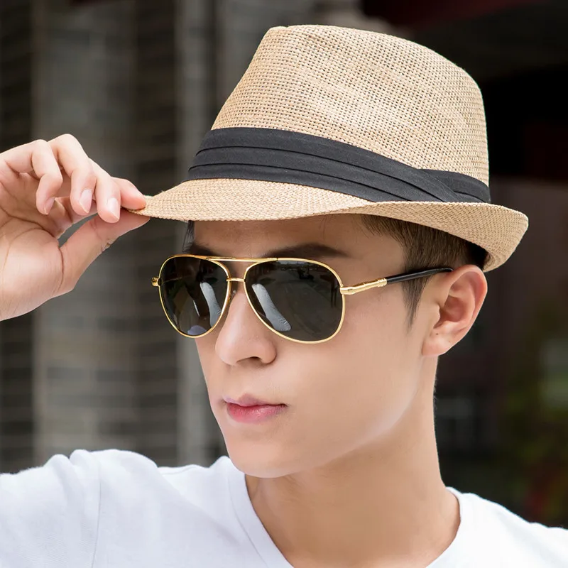 wholesale 2018 New Fashion women men  Sun Hat For Boys Summer Caps Casual Straw Caps Children Solid Colors Bonnet girl Hats