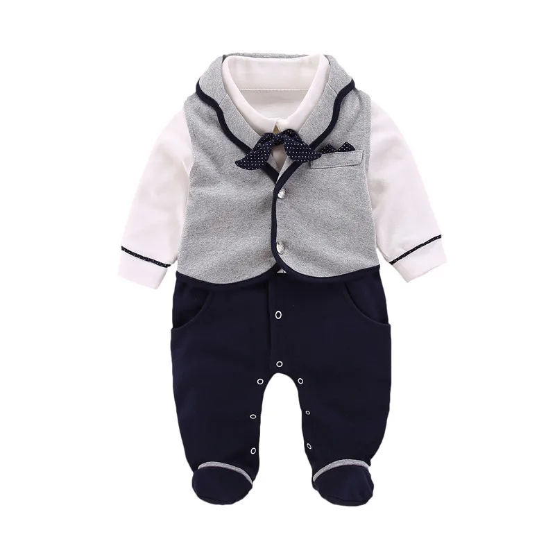 Cotton Baby Boy Romper New Born Baby Clothes Autumn Winter Overalls for Children New Year 3 6 9 Months Baby Rompers Vests 2Pcs