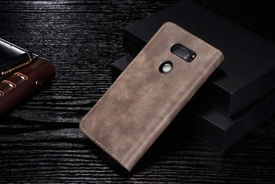 Luxury Flip Leather Case for Oneplus 6, Removable Back Cover with Build-in Magnet, Retro Wallet, Brand, Original