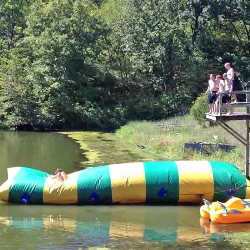 8x3m Opblaasbaar Springen Water Blob Opblaasbaar Water Springen Kussen Opblaasbare Water Uitwerpen Trampoline