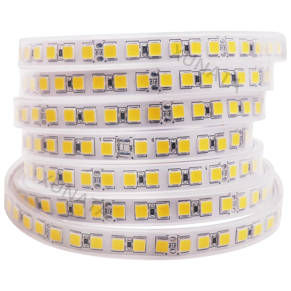 DC 12V 24V 5054 LED Strip Light 5m 120LEDs/M Waterproof Warm white 600 Led stripe Flexible LED Ribbon Tape More Bright 5050 5630