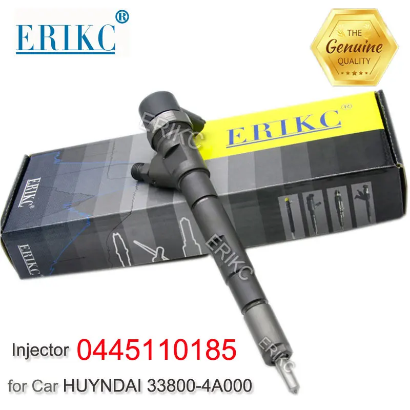 ERIKC 0445110185 New Common Rail Injector 0 445 110 185 Auto Parts Fuel Injector 0445 110 185 for HYUNDAI 338004A300 38004A350