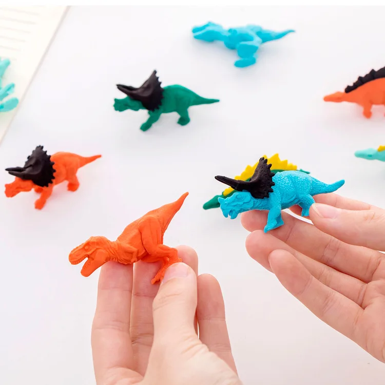 1 PCs Creative Cartoon Dinosaur Shape Eraser Student Rubber Stationery Wholesale Children's Prize