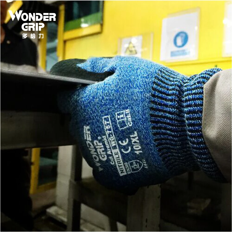 Cut Resistant Work Gloves Soft Fire Proof Aramid Fiber Wrapped Steel Yarn Maxi High Flex Micro Foam Nitrile Anti Cut Mittens