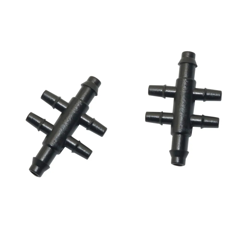 

20 Pcs Barbed Six-ways 4/7mm To 3/5mm Hose Splitters pipe tube connectors Home Garden Watering Irrigation Accessories