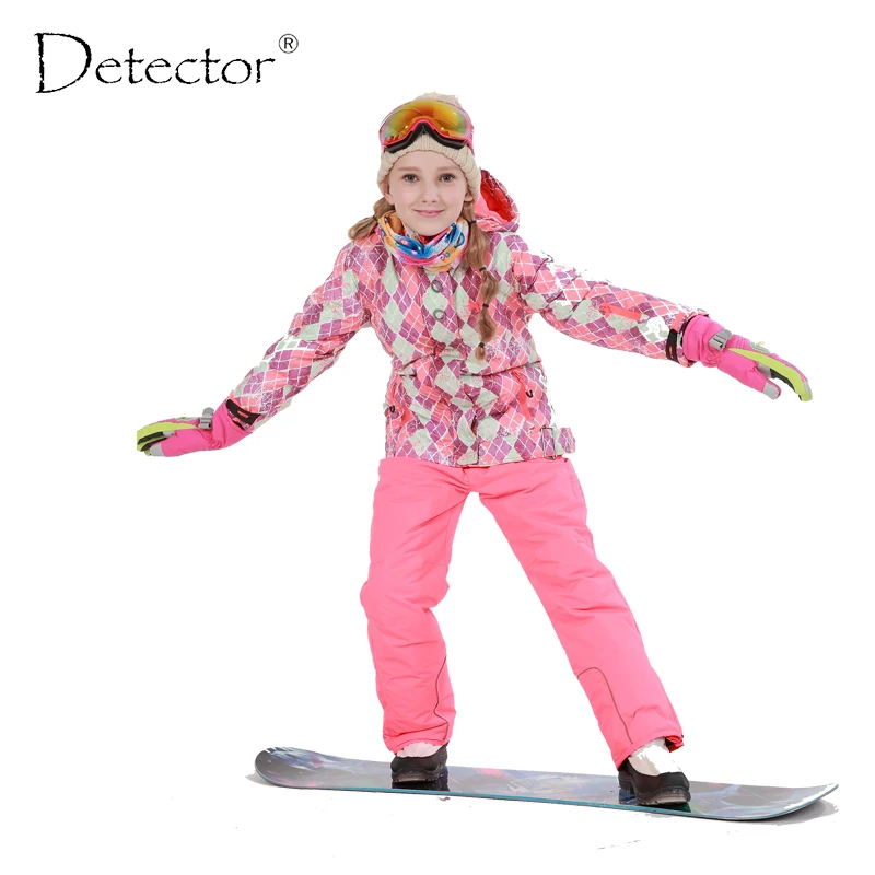 Free Shipping Winter Outdoor Children Clothing Set Windproof Ski Jackets + Pants Kids Snow Sets Warm Skiing Suit For Boys Girls