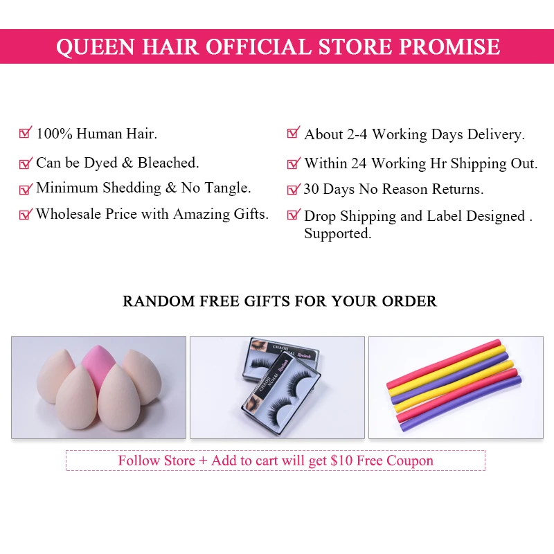 Queen Hair Official Store Loose Deep Wave Bundles Brazilian Hair Weave 100% Human Hair Bundles 10-26 Virgin Raw Hair Extensions
