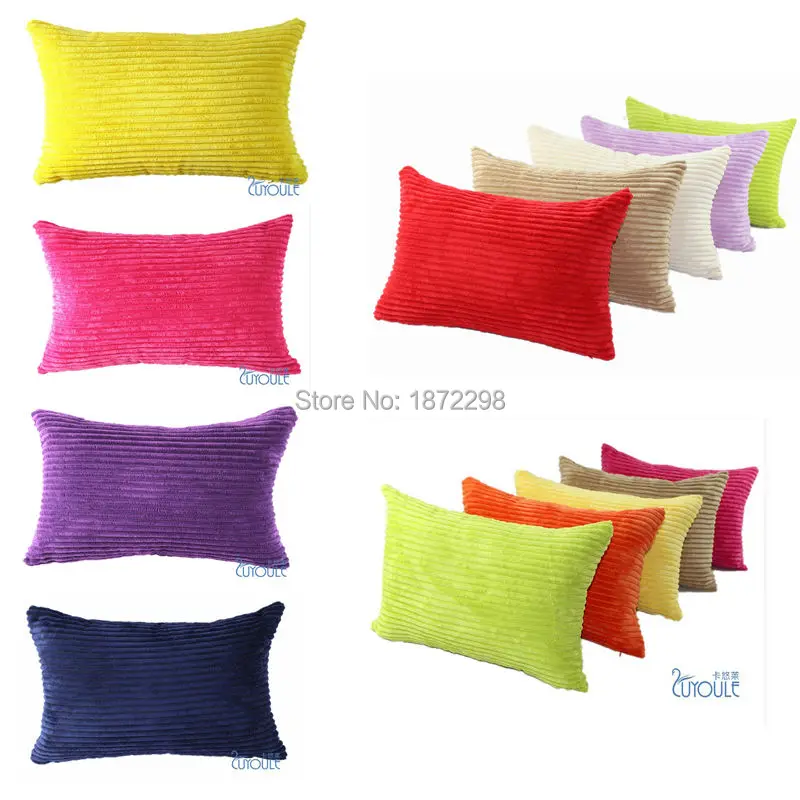 Corduroy Striped Cushion Covers 30X50cm 50X70cm Solid For Sofa Chair Car Pillowcase HT-NPCJC-CL