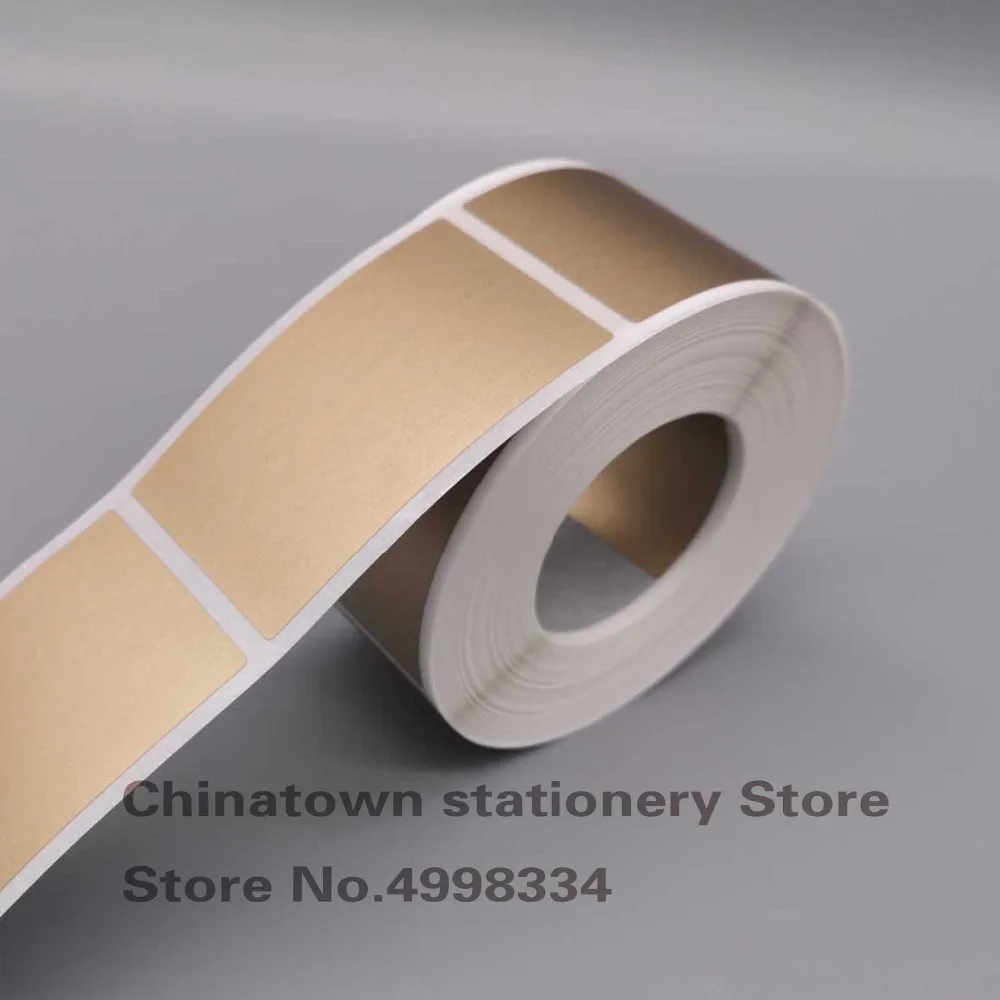 1000pcs 23x42mm Silvery Gold Adhesive SCRATCH OFF Stickers DIY Manual Label Tape Hand Made Scratched Stripe Card Film