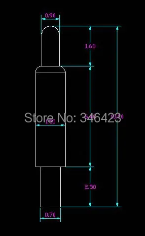 [PR] pogo pin connector Aerial bomb needle inserted plate welding without welding disc through tail Gold Plated Free Shipping