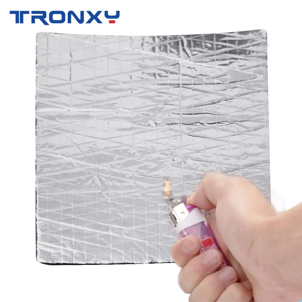 Heat Insulation Cotton 200/300mm Foil Self-Adhesive Insulation Cotton 6mm Thickness 3D Printer Heating Bed Sticker