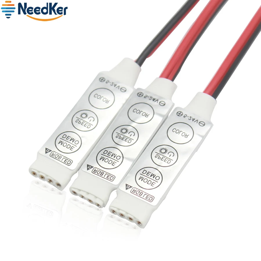 5V-24V High Quality RGB Controller Mini 3 Key Controller LED Single Color Controller for 5050 3528 5730 LED Strip Light