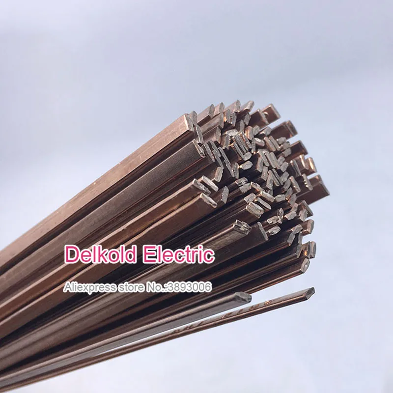 1.4X3.2X500mm flat silver electrode low temperature phosphor copper welding rod BCu93P