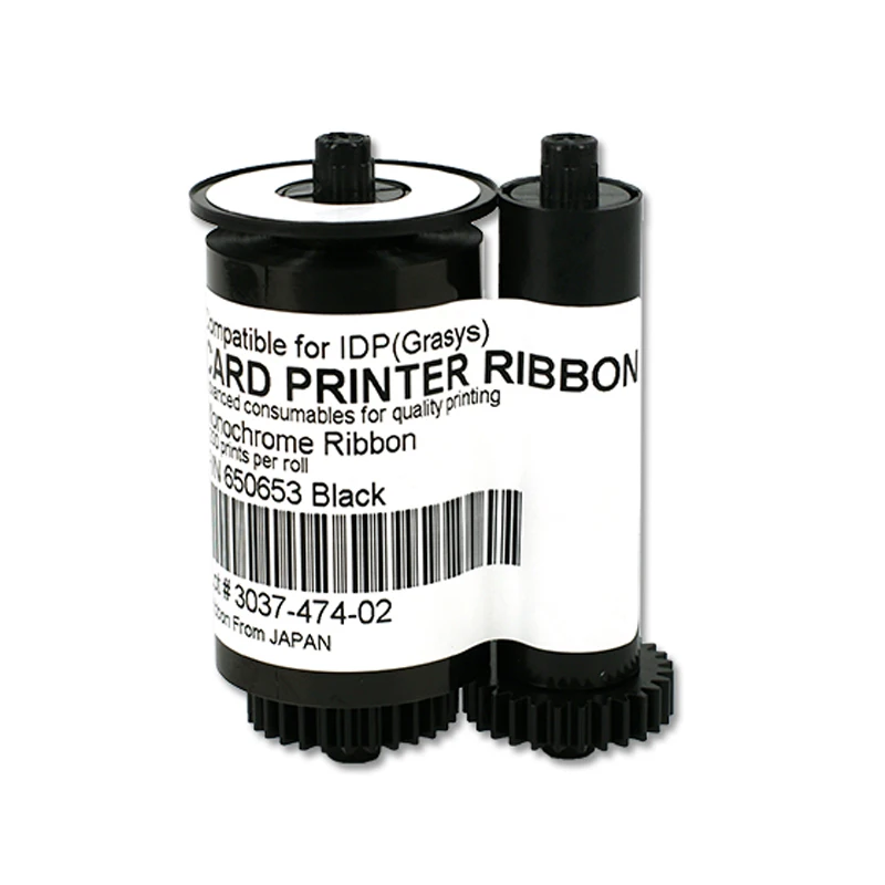 

New Black Ribbon 650653 1200 prints/roll For IDP SMART 30S 50S 50D 50L Card Printer Monochrome Ribbon