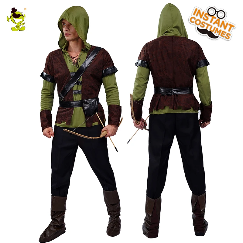 

Men's Cool Huntsman Costume for Purim Party Fancy Dress Up Halloween Cosplay Huntsman Outfits Role Play Clothing for Adult Male