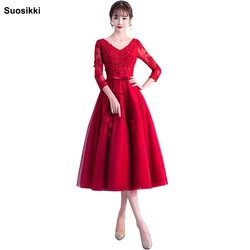 Customized Long Sleeves Beaded Evening Dresses Party Elegant  tulle Vestidos De Festa Vestido Longo Robe De Soiree 2018 New