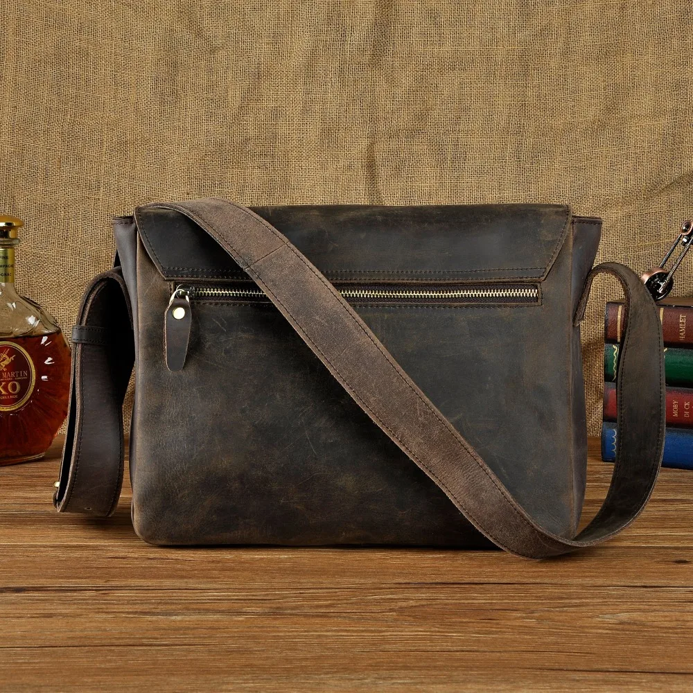 New Fashion Real Leather Male Casual Messenger bag Satchel cowhide 13\