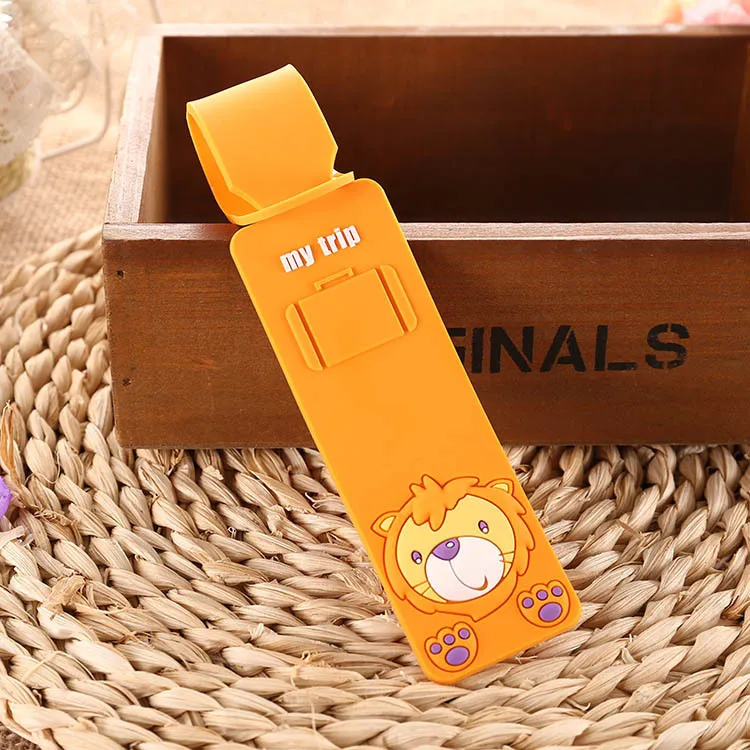 Cartoon suitcase card strip PVC luggage tags Boarding check card