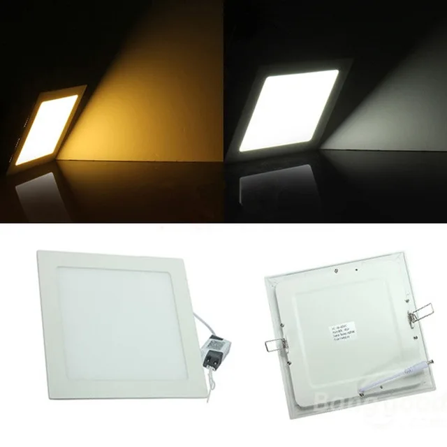 

20pcs/lot 3W 4W 6W 9W 12W 15W 25W LED indoor Ceiling Recessed Grid Downlight Square Panel Light With LED Transformer DHL Free