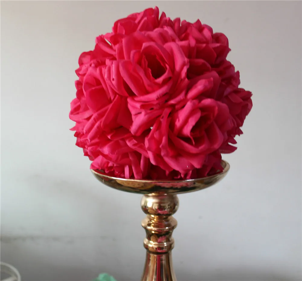 SPR 15cm/ 6 inch Wedding Decorations Silk Kissing Pomander rose Flowers Balls artificial flowers Free Shipping