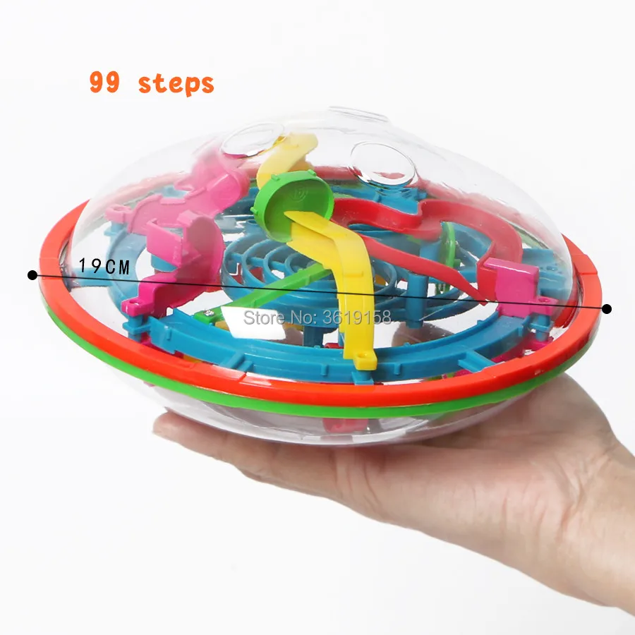 3D Magical Intellect Maze Ball 99/100/158/299steps,IQ Balance Magnetic Ball Marble Puzzle Game for Kid and Adult Toys