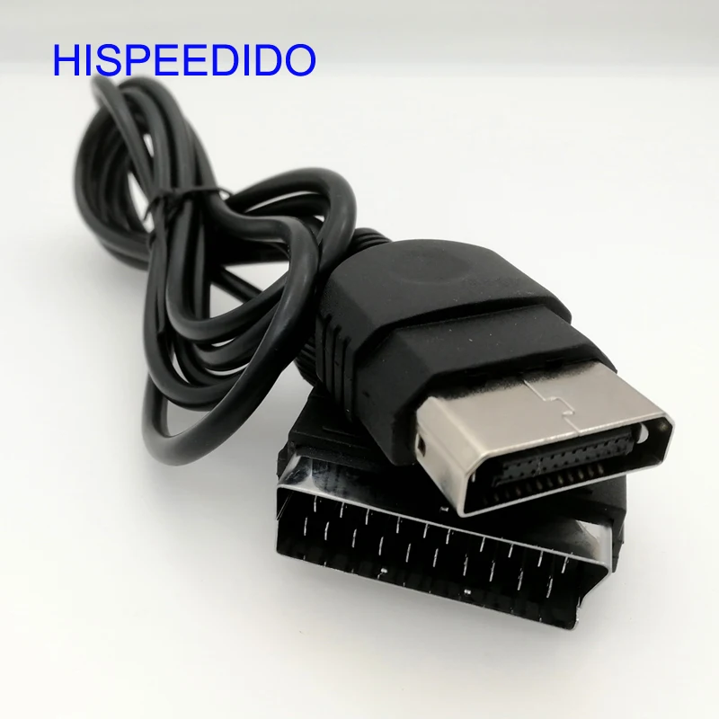 HISPEEDIDO 1.8M/6FT 24Pin RGB Scart AV Cable Lead Audio Video Connector for XBOX Classic console