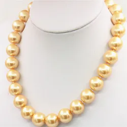 Korean Fashion14mm Goods Shell Pearl Necklace for Women Girl Diy Hand Made Jewelry Making Design Mother's Day Gifts